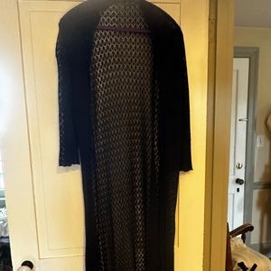 Black sweater duster.